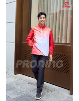 Bộ gió thể thao nam MDB-257 đỏ phối đen